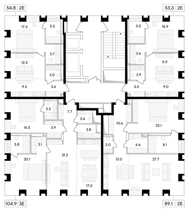 Фото 28 3-комнатная Квартира 104.9 м²